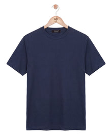 Mercerized Short Sleeve Navy