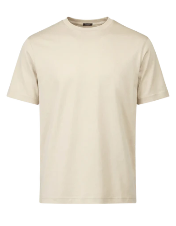 Beige t-shirt on a white background