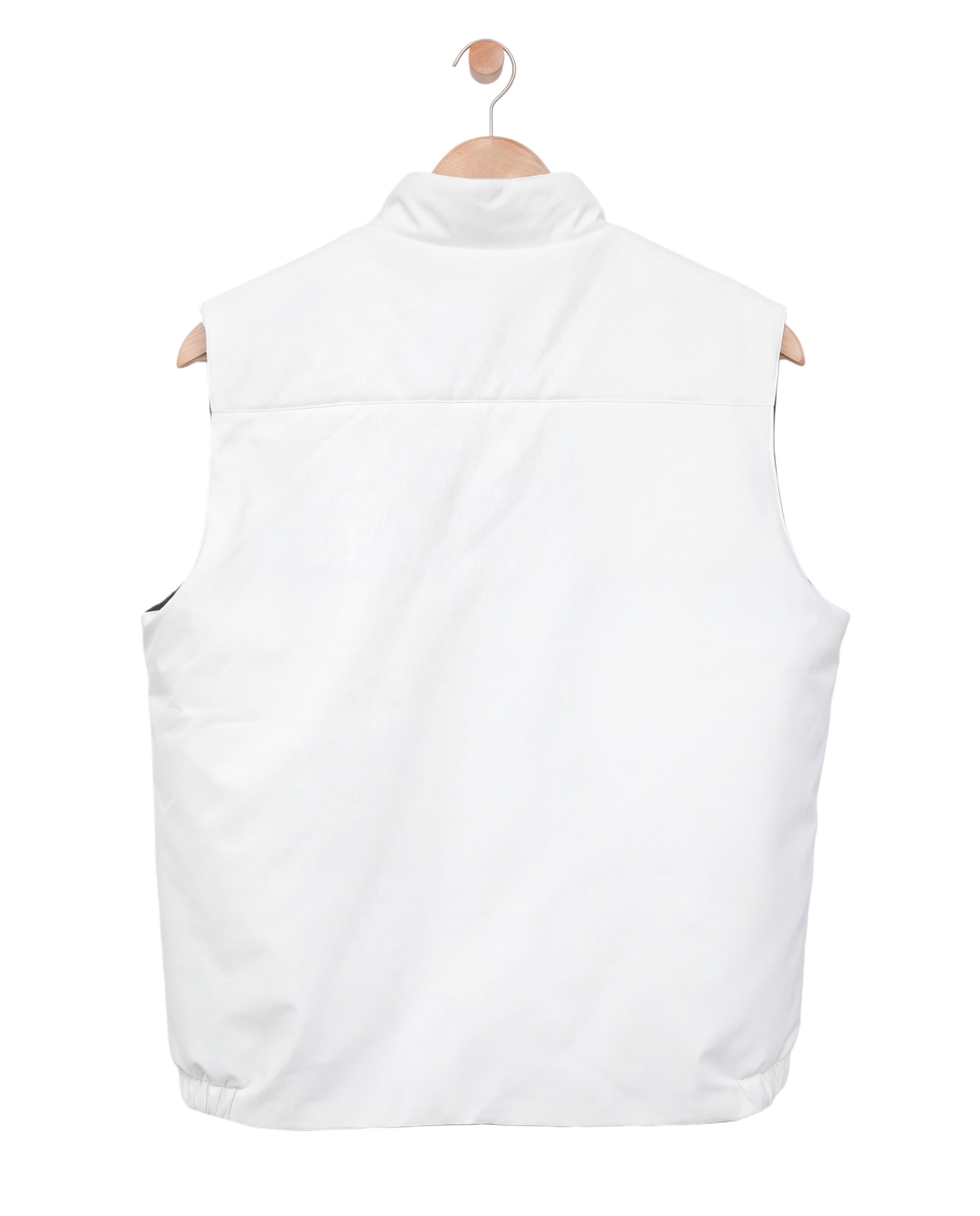 White Reversible Knit Body Warmer