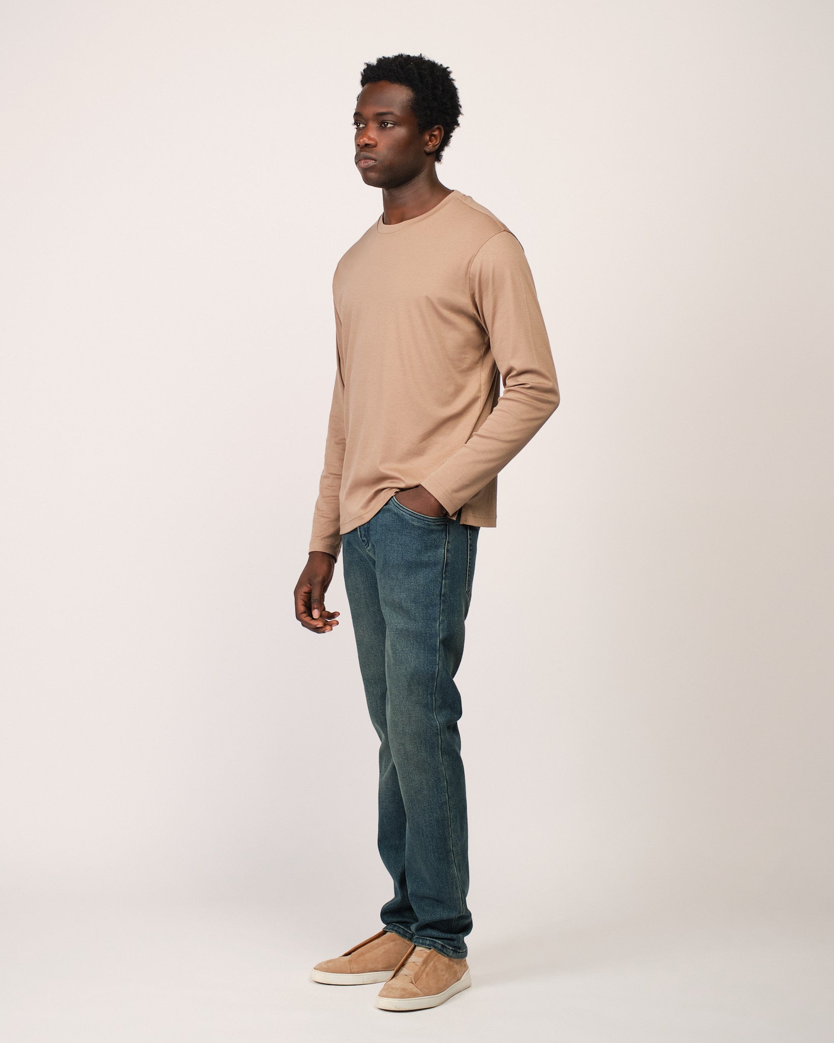 Mercerized Longsleeve Beige