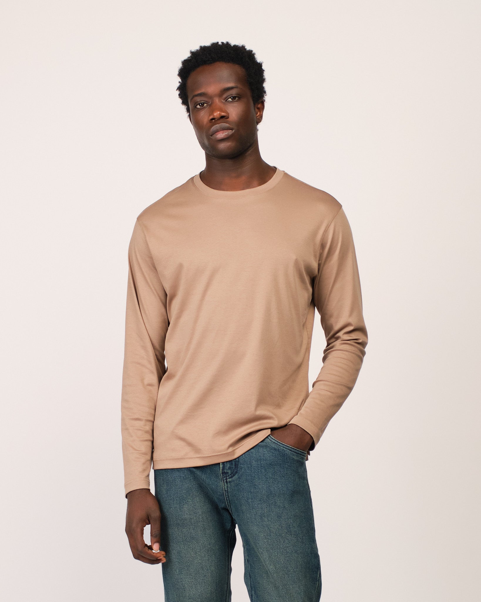 Mercerized Longsleeve Beige
