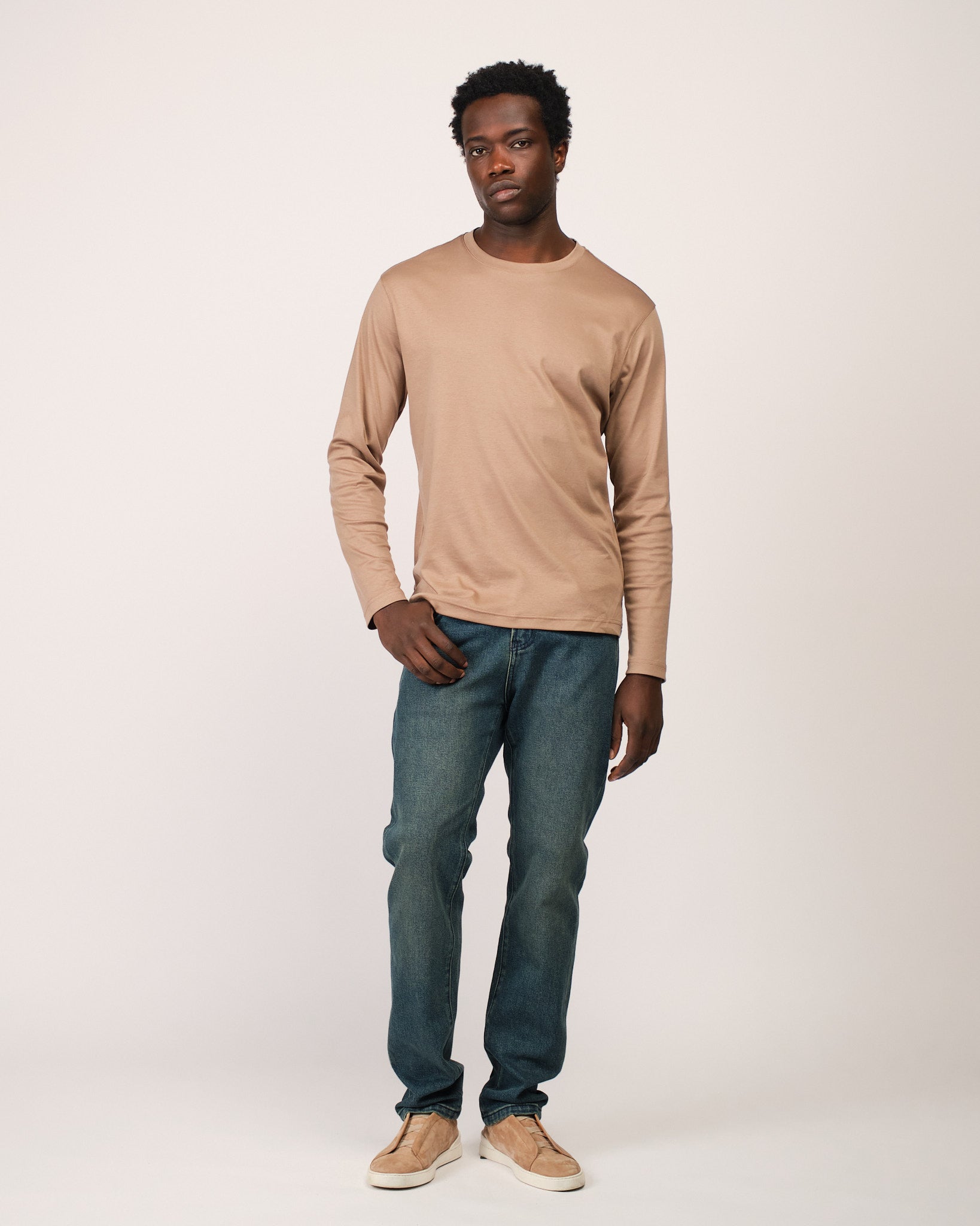 Mercerized Longsleeve Beige