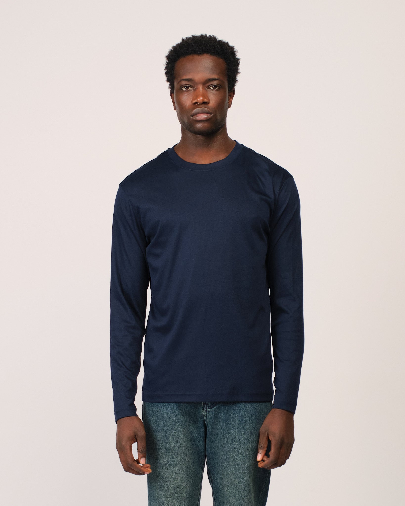 Mercerized Longsleeve Navy