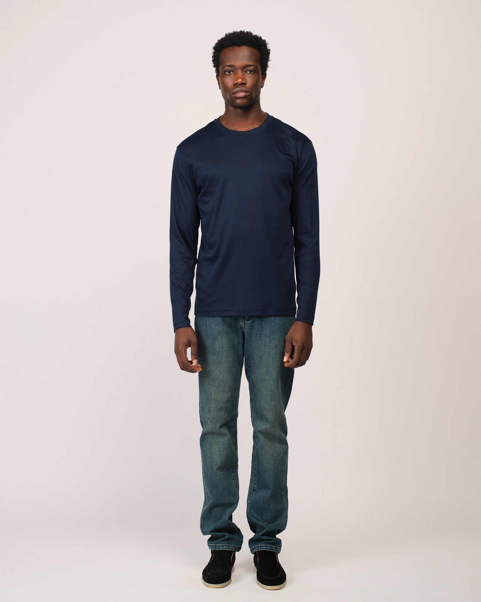 Mercerized Longsleeve Navy