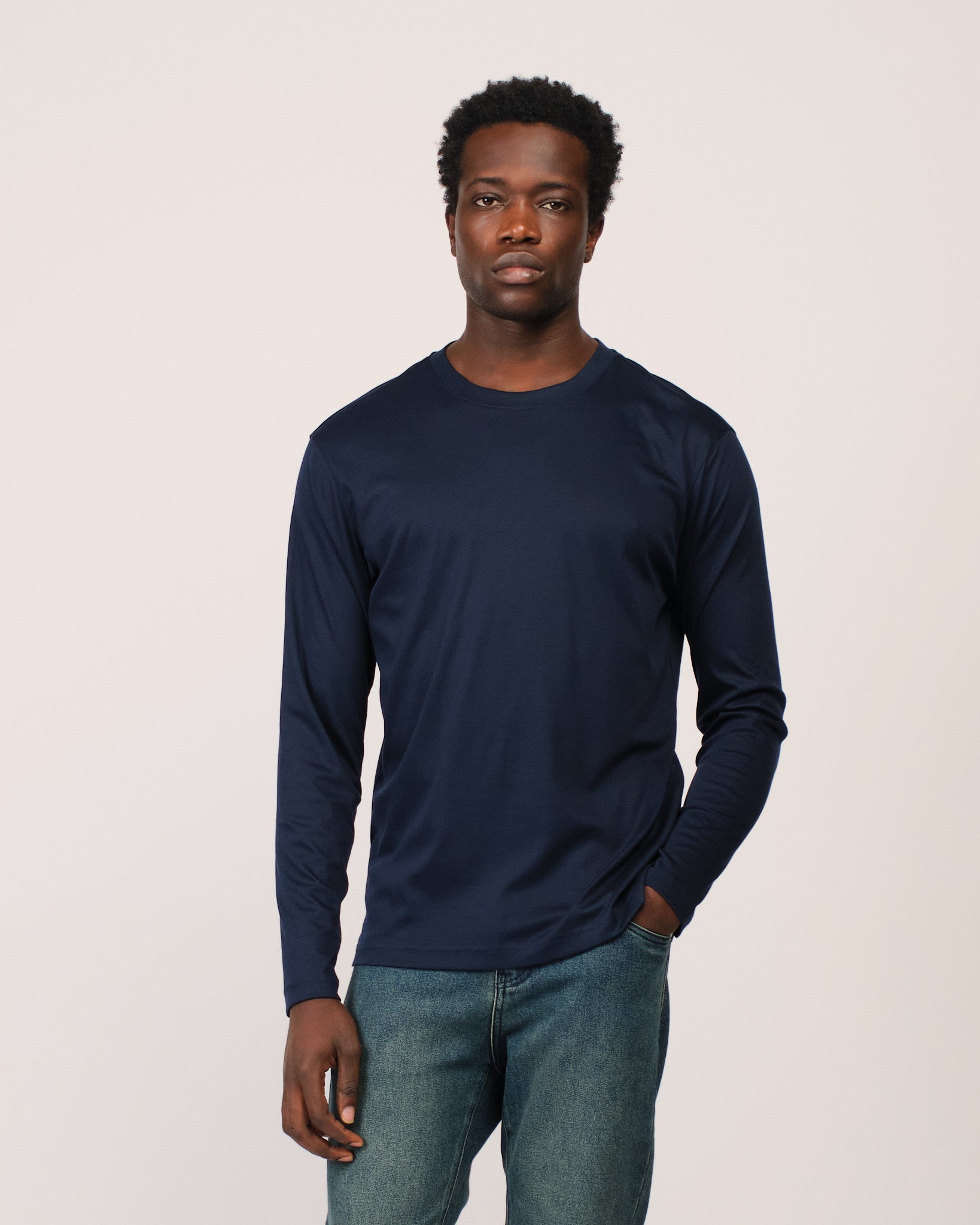 Mercerized Longsleeve Navy