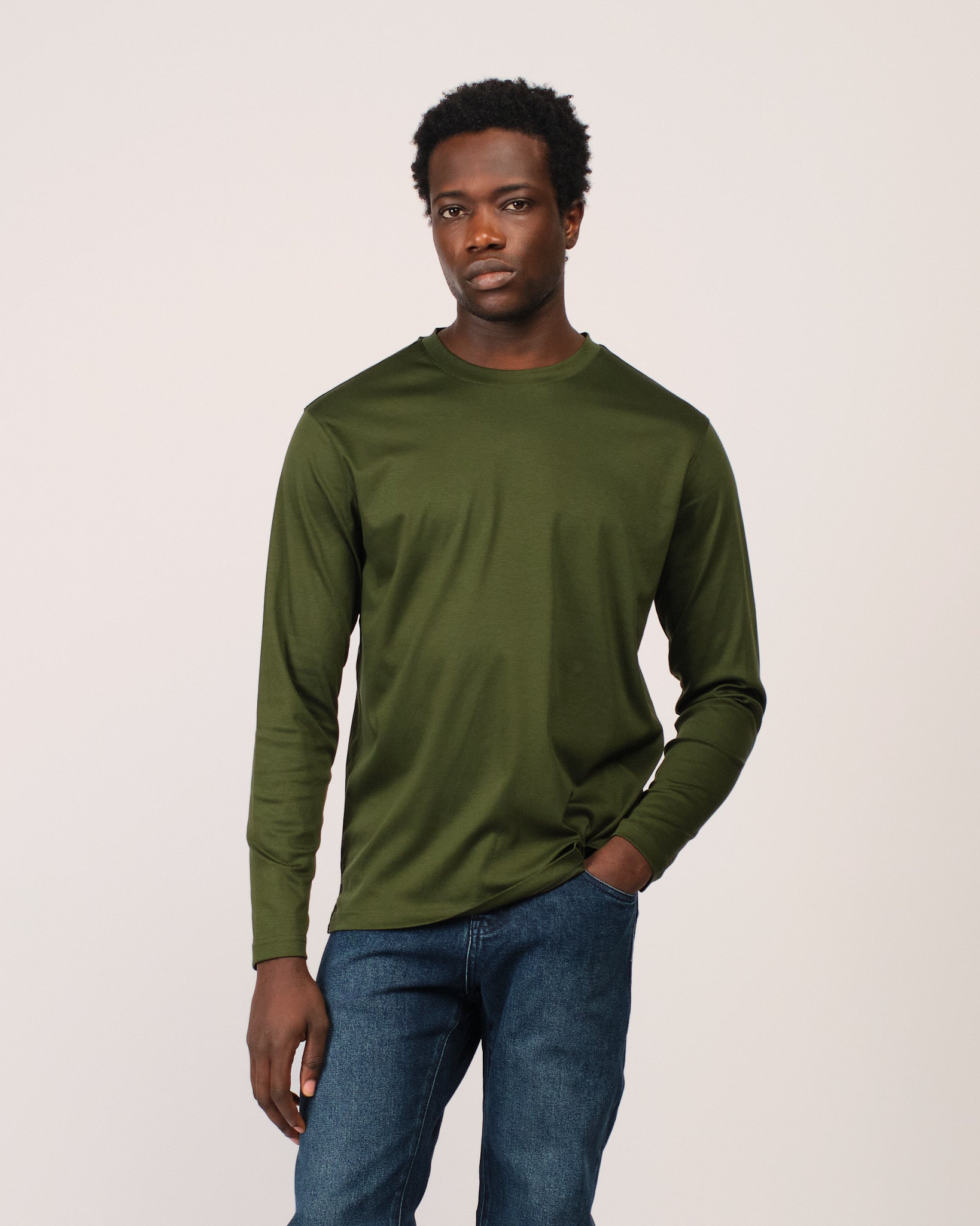 Mercerized Longsleeve Dark Green