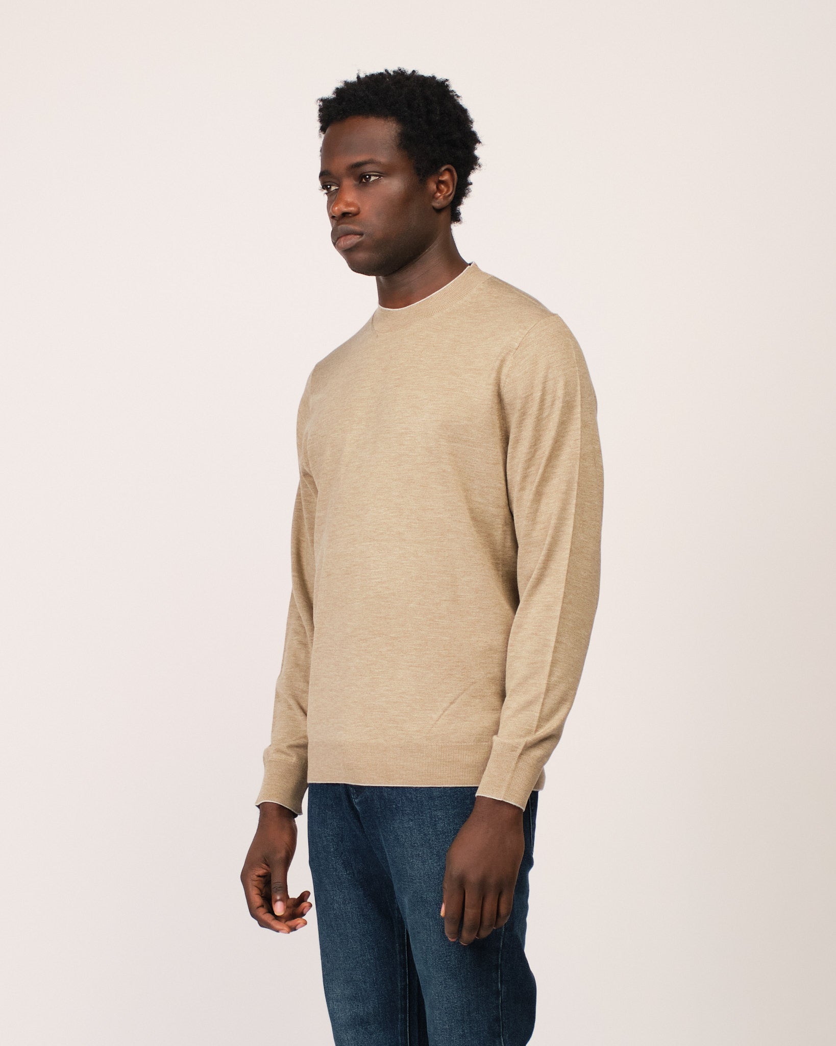 The Fine Cashmere Crewneck Beige