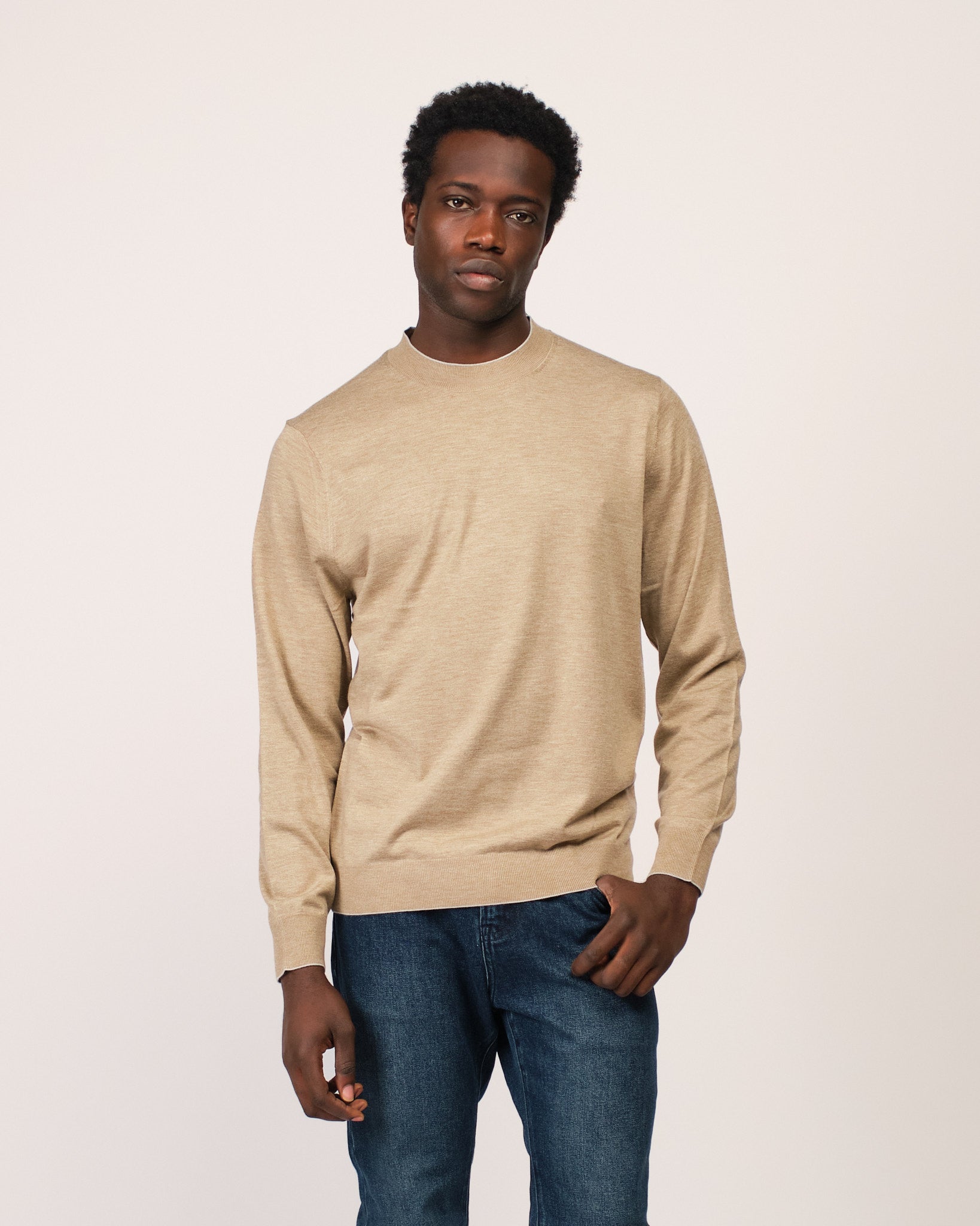 The Fine Cashmere Crewneck Beige