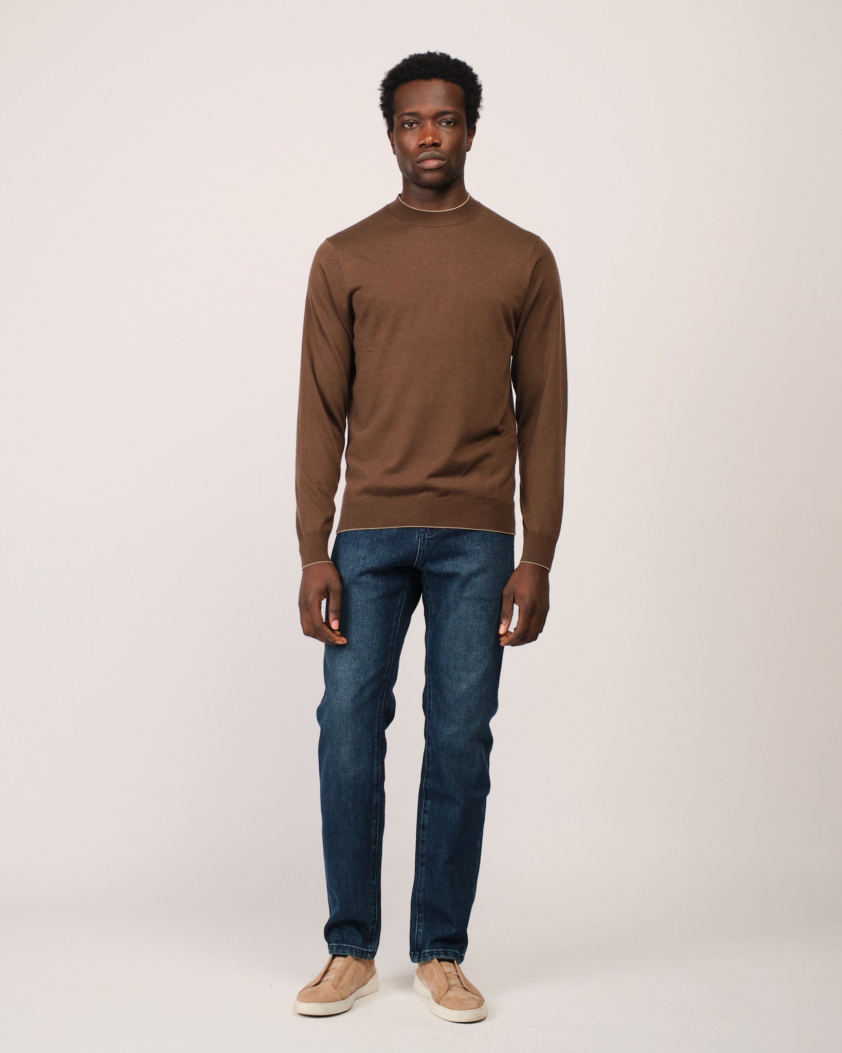 The Fine Cashmere Crewneck Brown