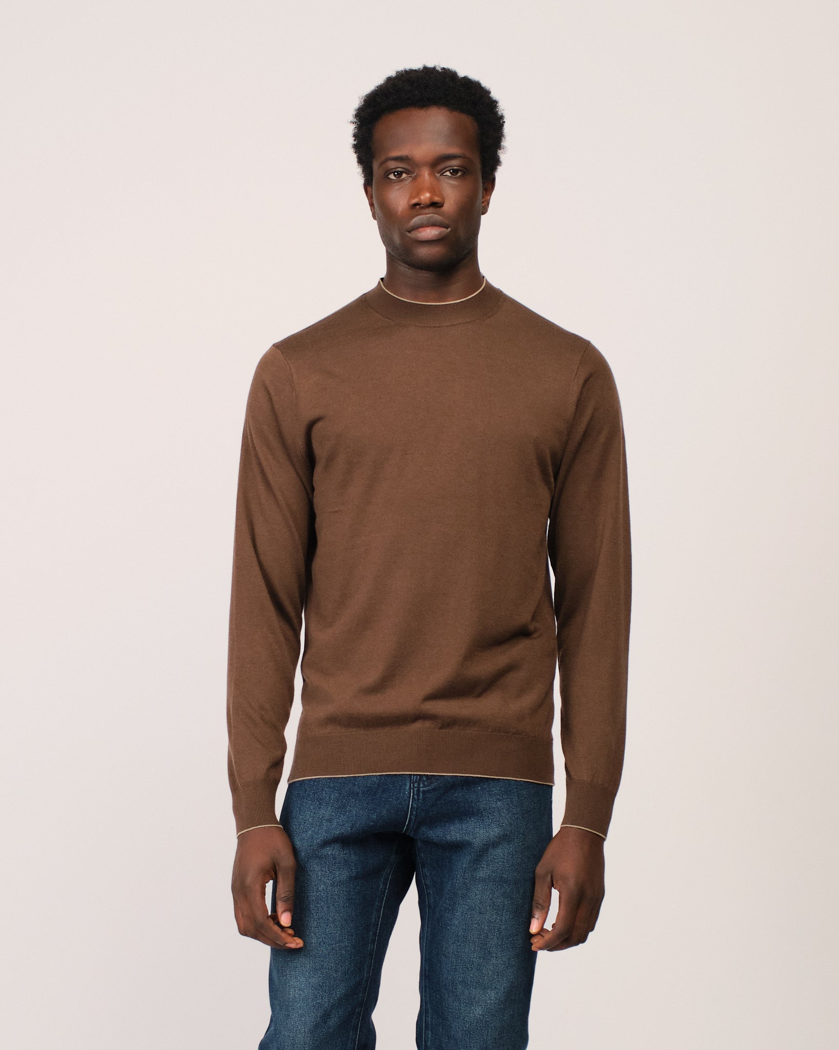 The Fine Cashmere Crewneck Brown