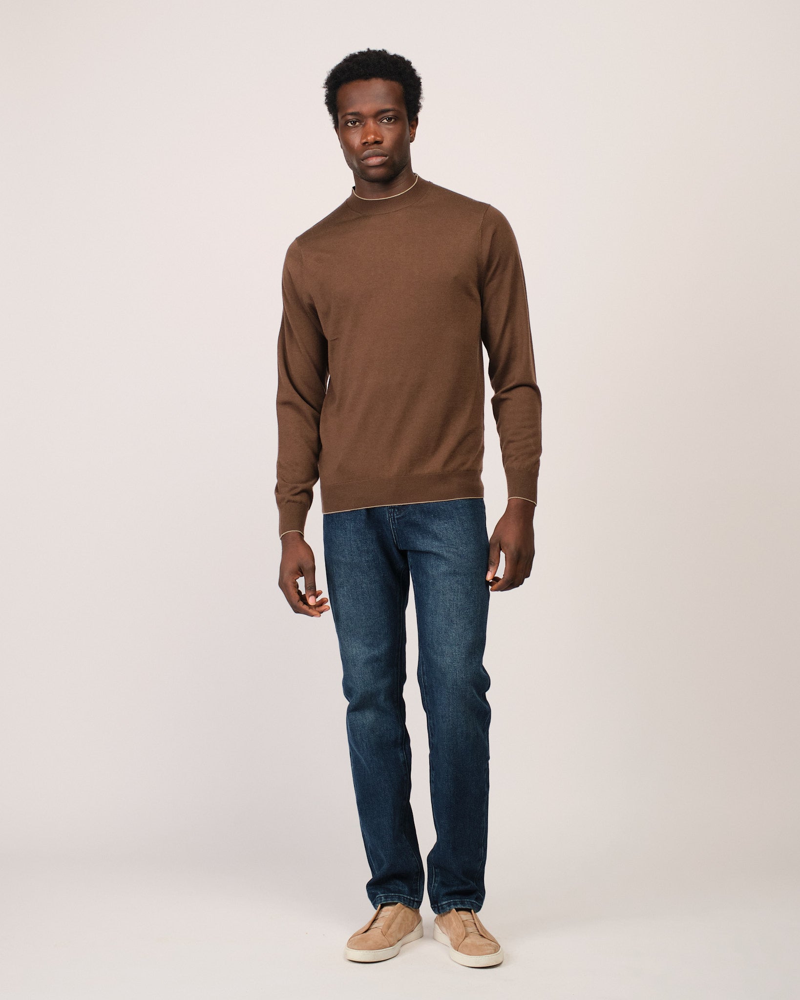 The Fine Cashmere Crewneck Brown