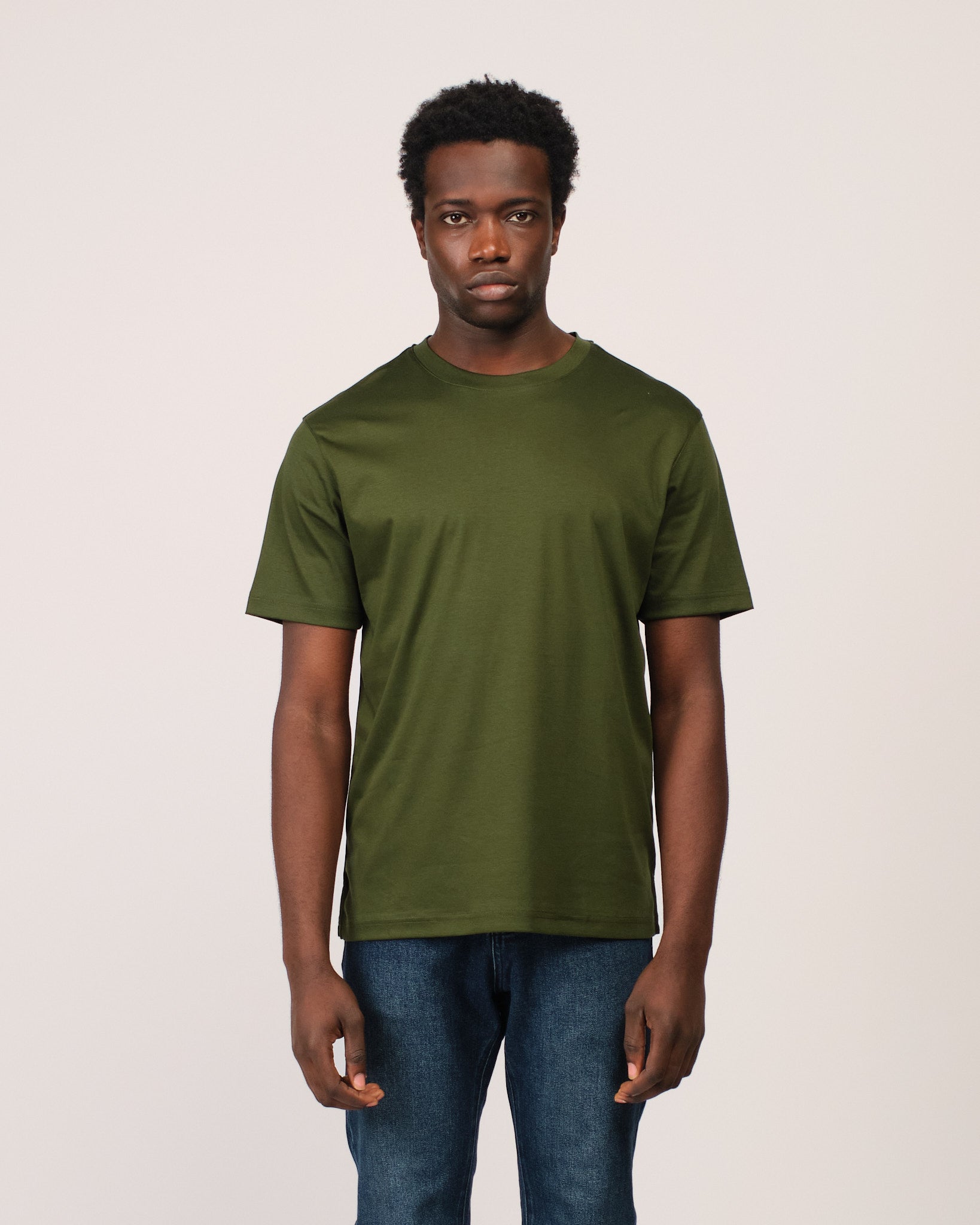 Mercerized Short Sleeve Dark Green