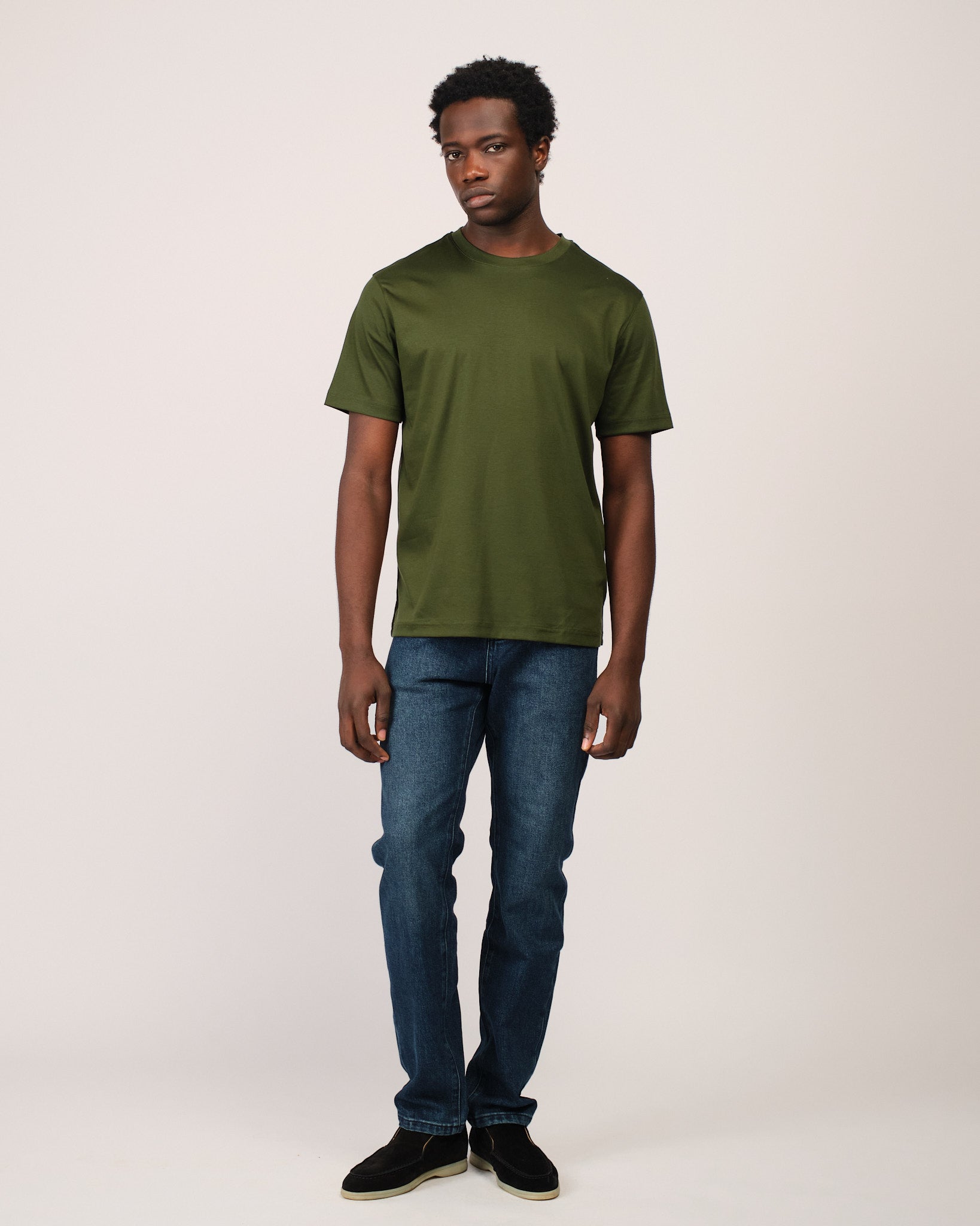 Mercerized Short Sleeve Dark Green