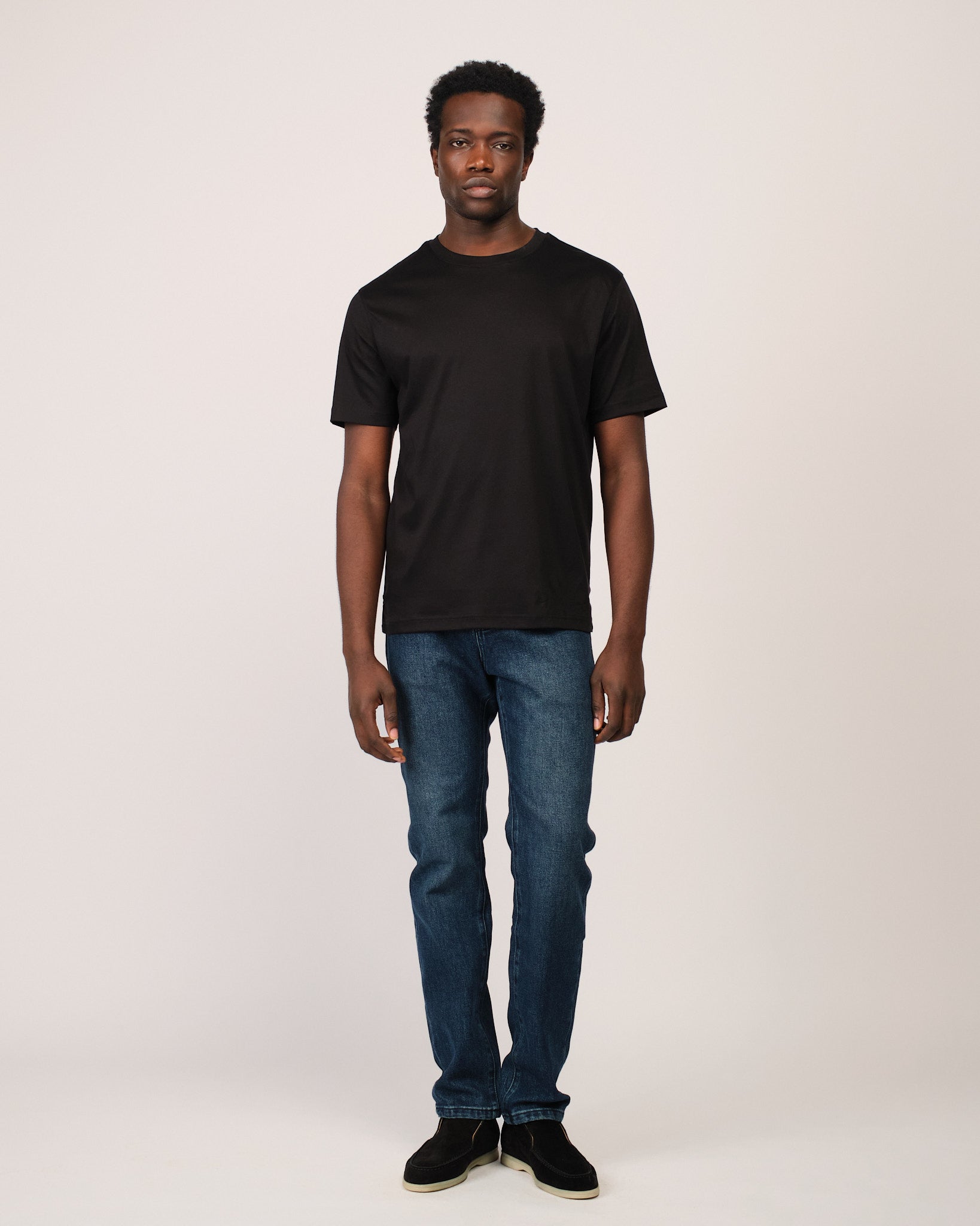 Mercerized Short Sleeve Black