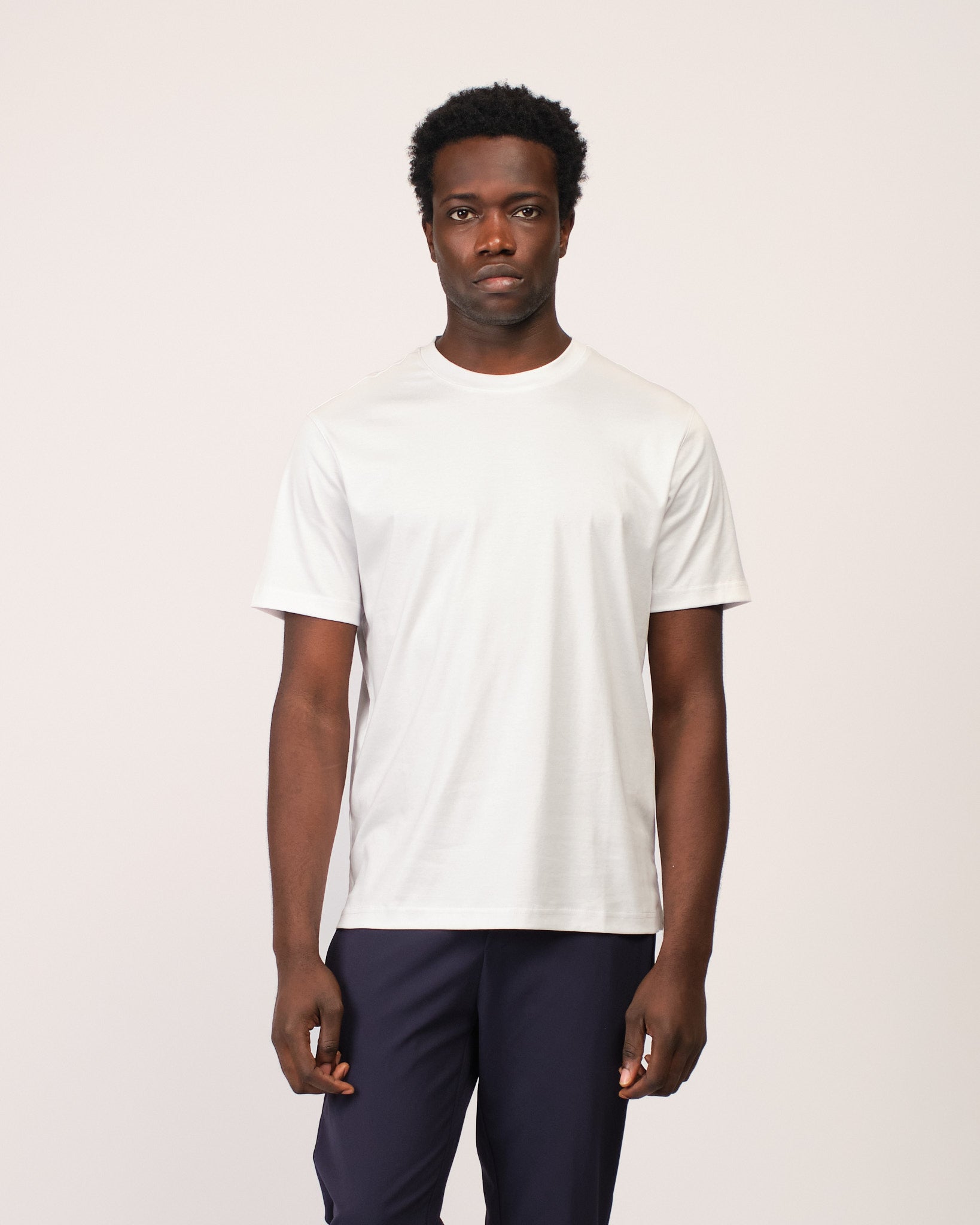 Mercerized Short Sleeve White