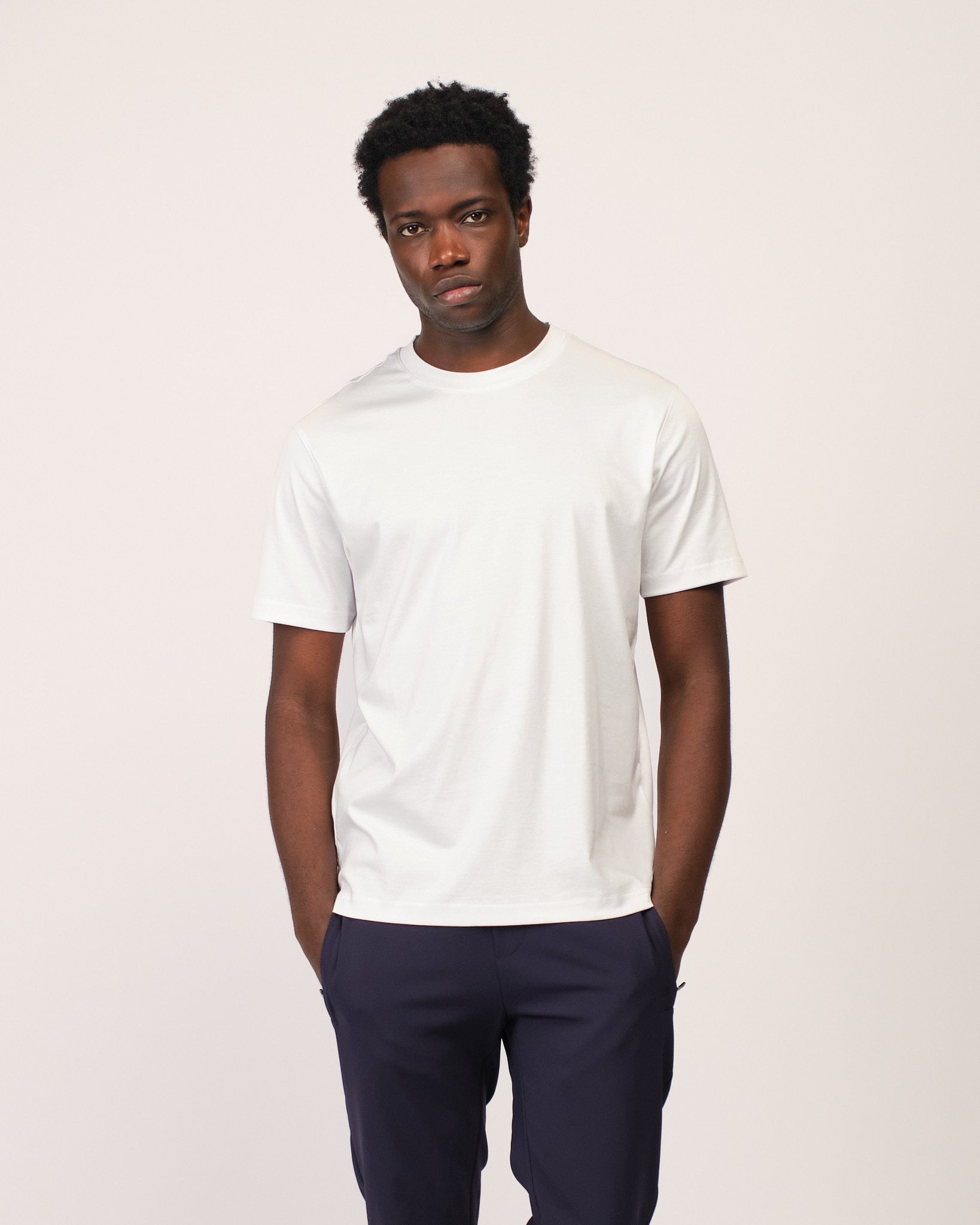 Mercerized Short Sleeve White