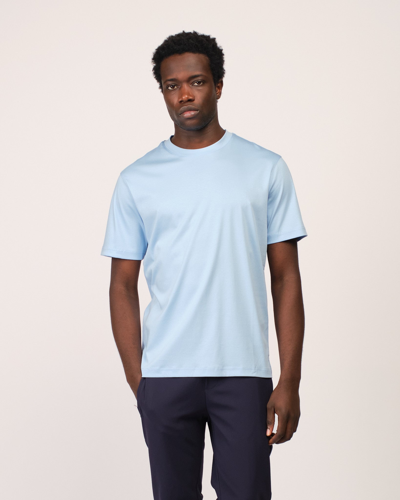 Mercerized Short Sleeve Baby Blue