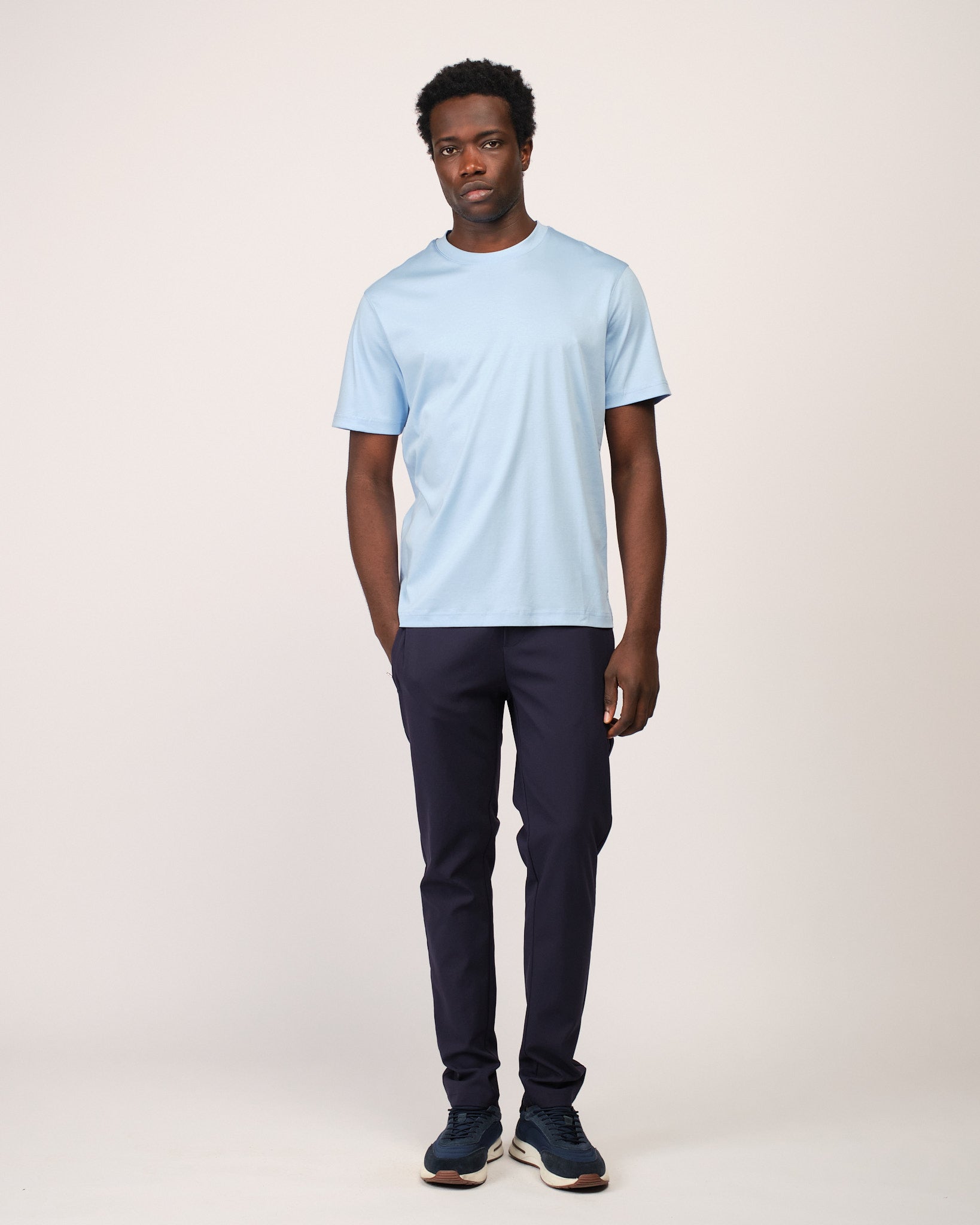 Mercerized Short Sleeve Baby Blue