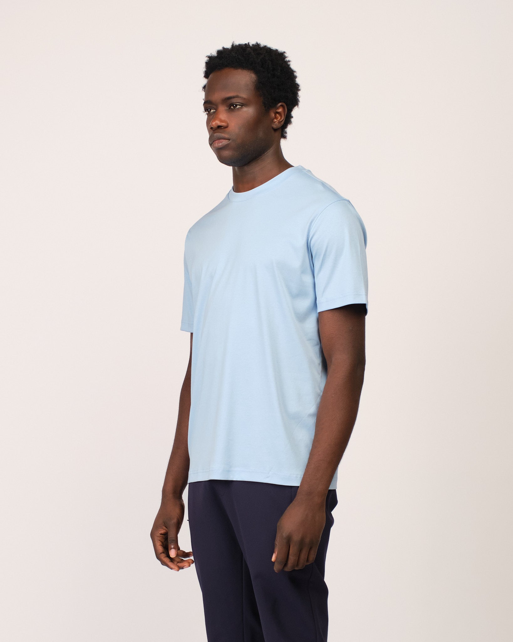 Mercerized Short Sleeve Baby Blue