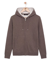 Two Tone Knitwear Tracksuit Brown Beige