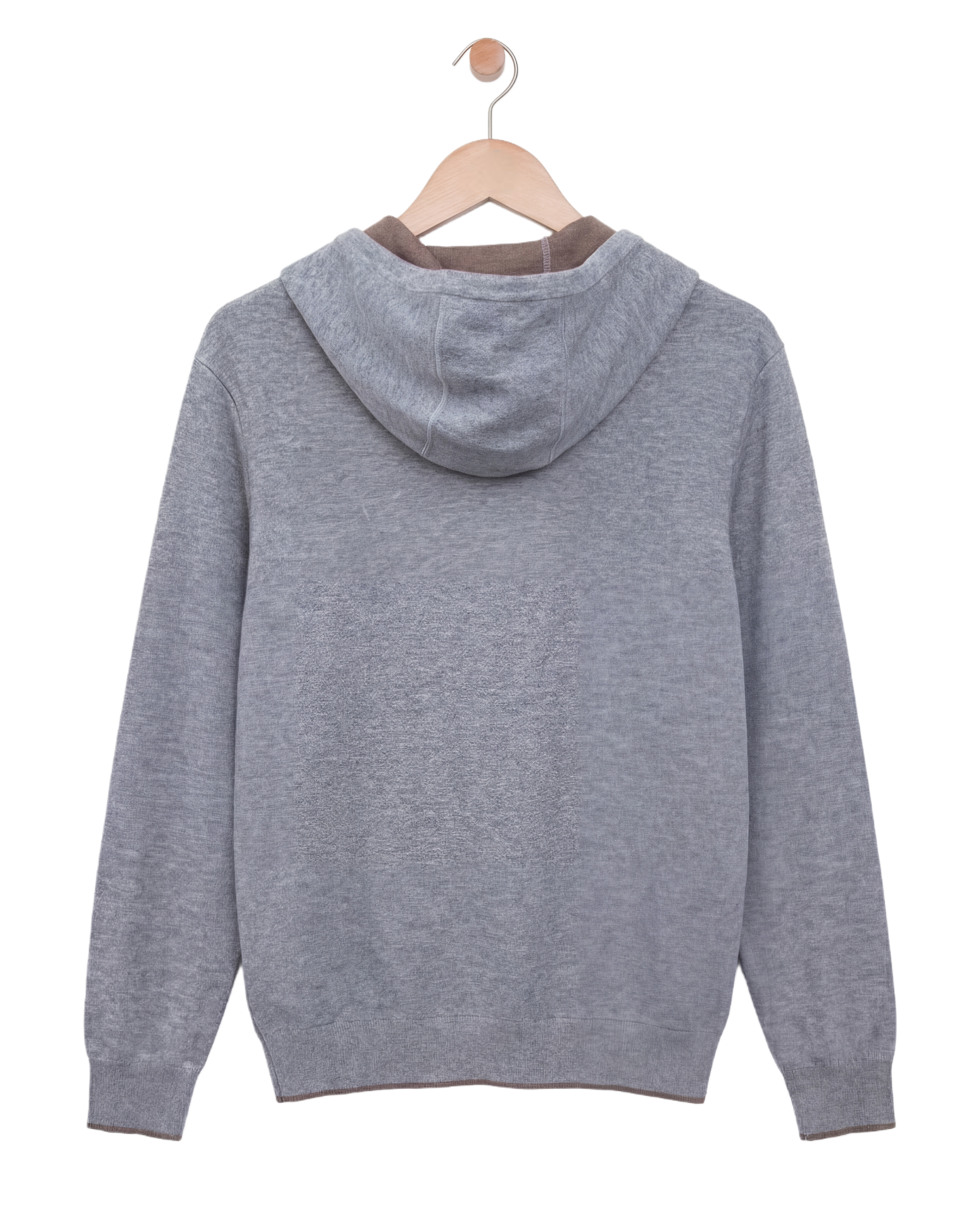 Two Tone Knitwear Tracksuit Grey Brown