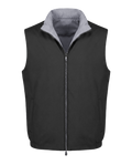 Black vest with gray interior on a white background