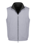 Gray vest with black interior on a white background
