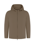 Brown hooded jacket on a white background