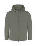 Green hooded jacket on a white background