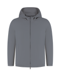 Gray hooded jacket on a white background