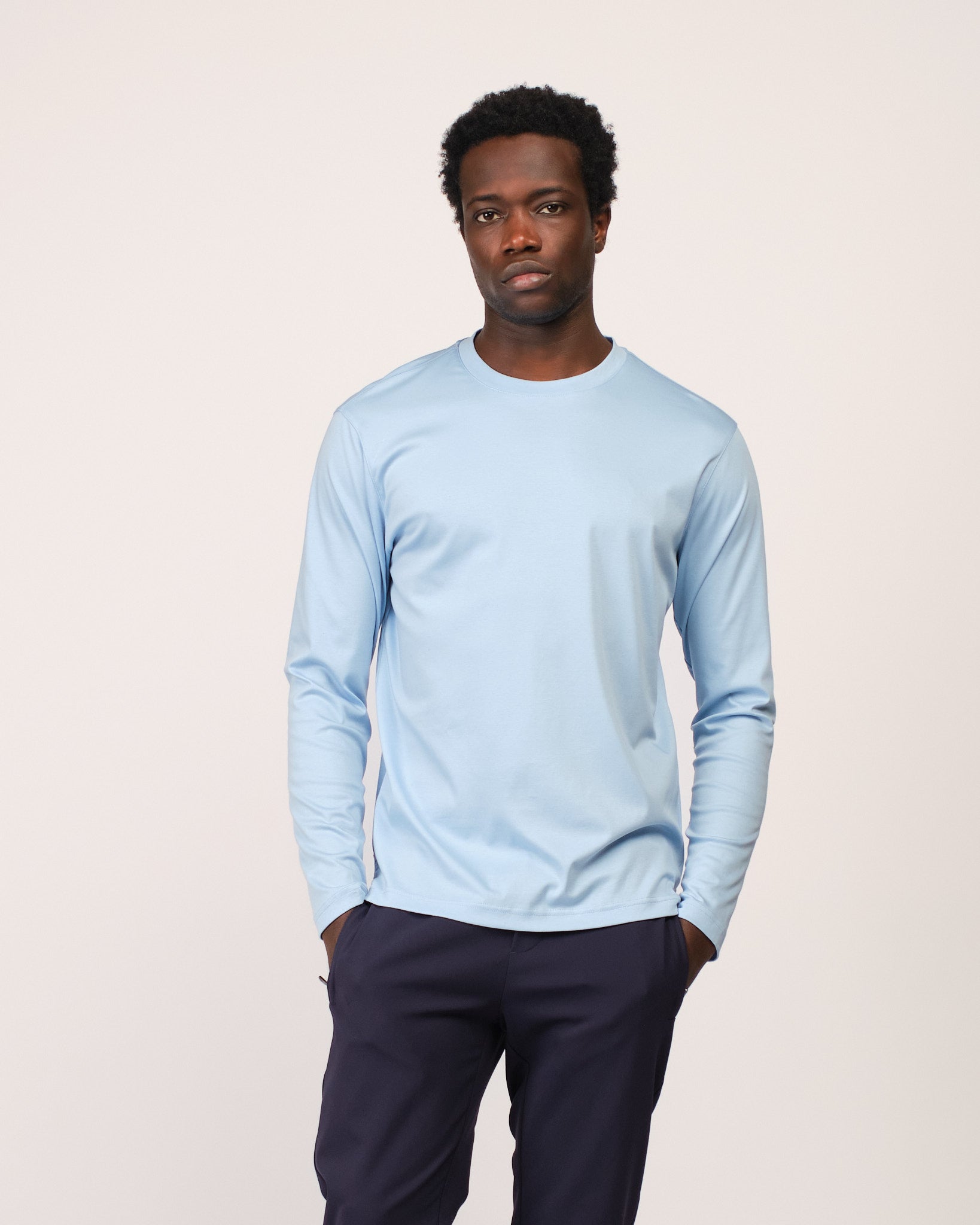 Mercerized Longsleeve Baby blue