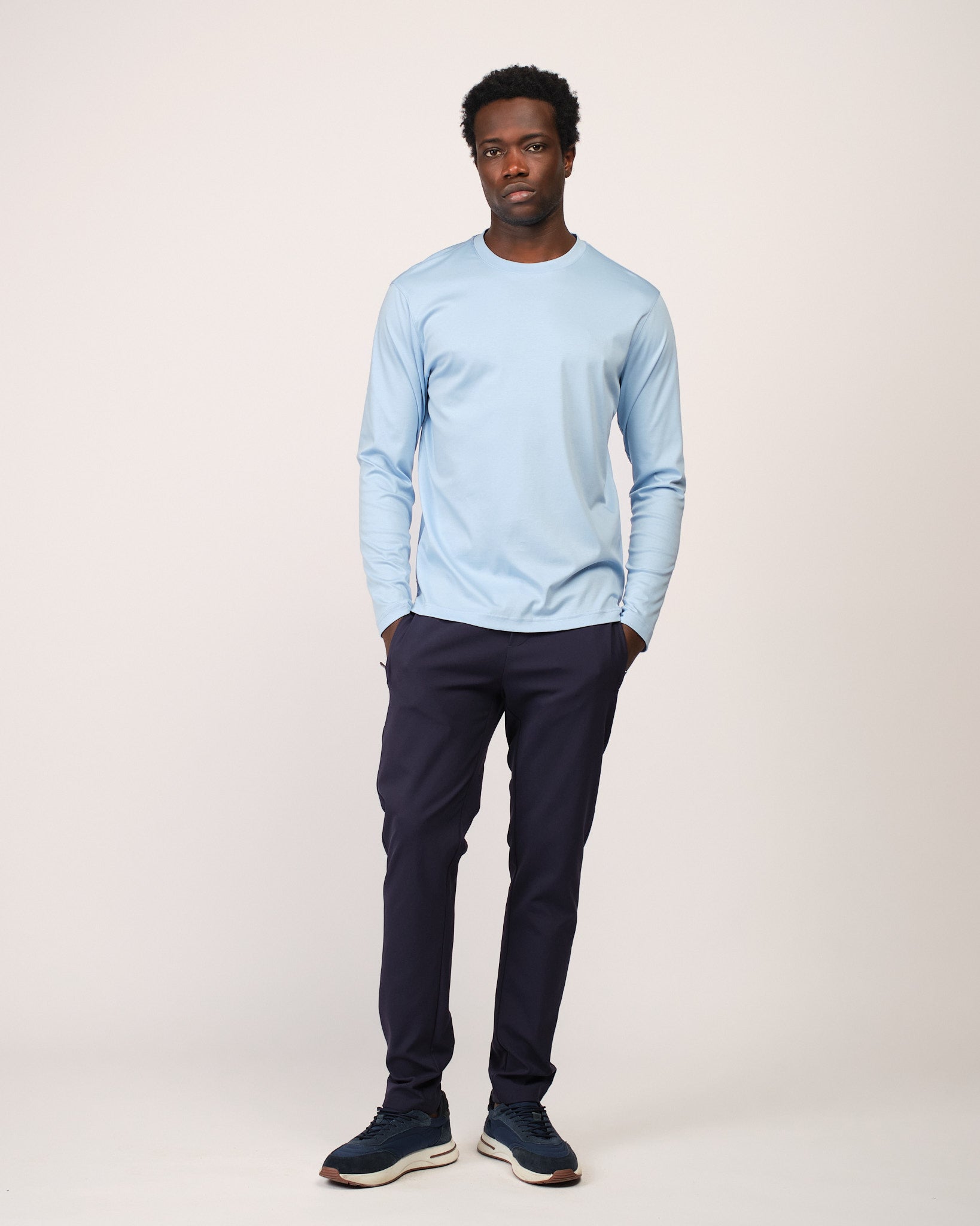 Mercerized Longsleeve Baby blue