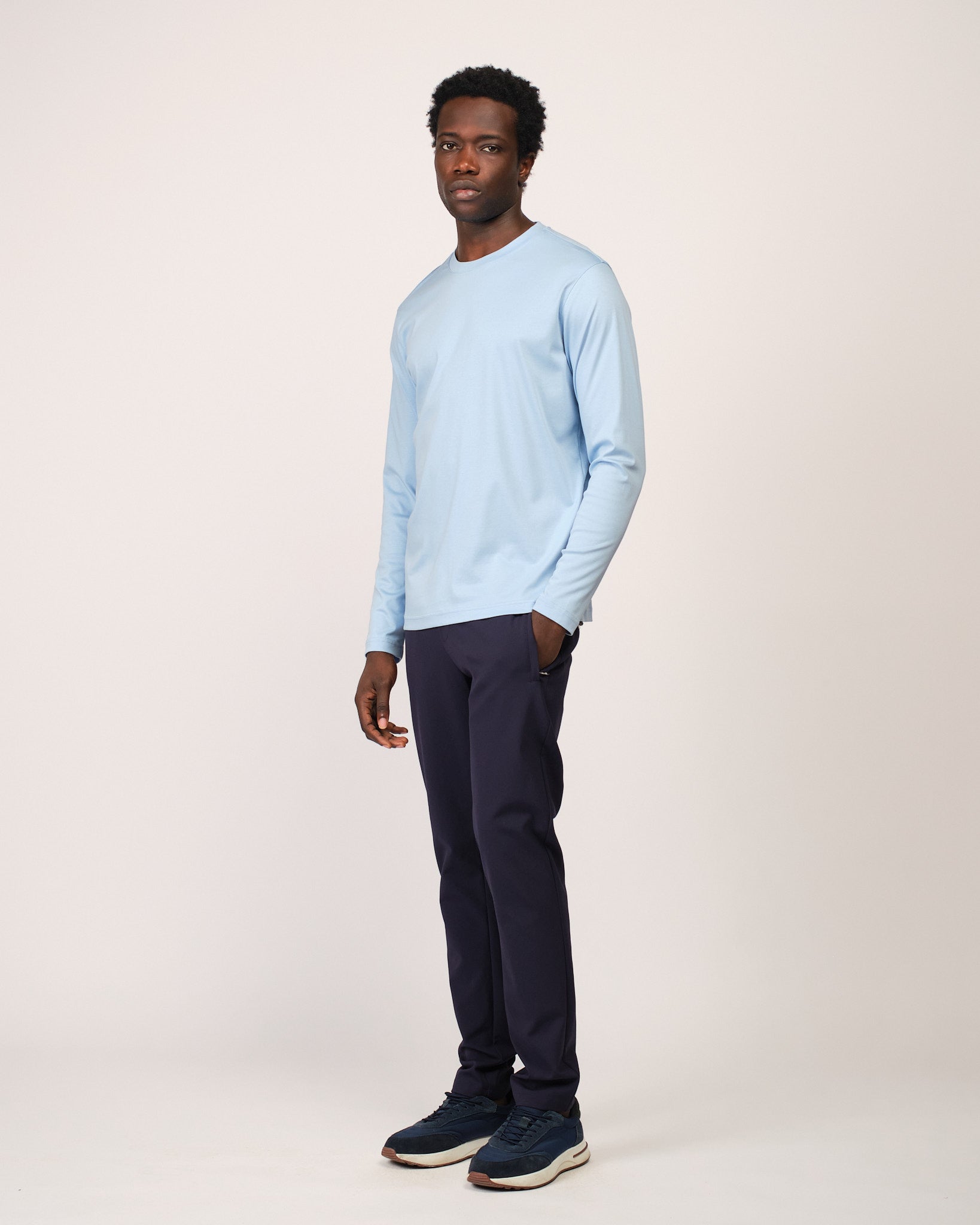 Mercerized Longsleeve Baby blue