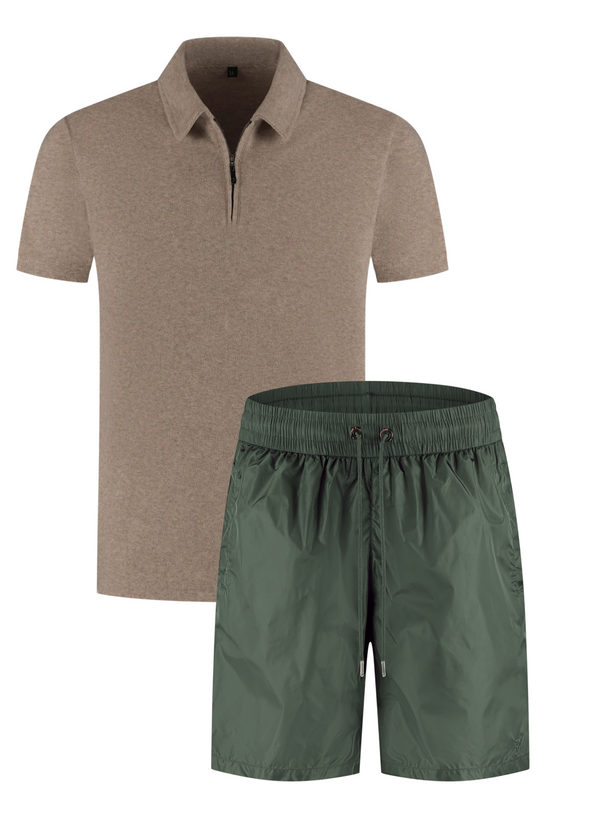 The Terry Resort Polo + matching swim short