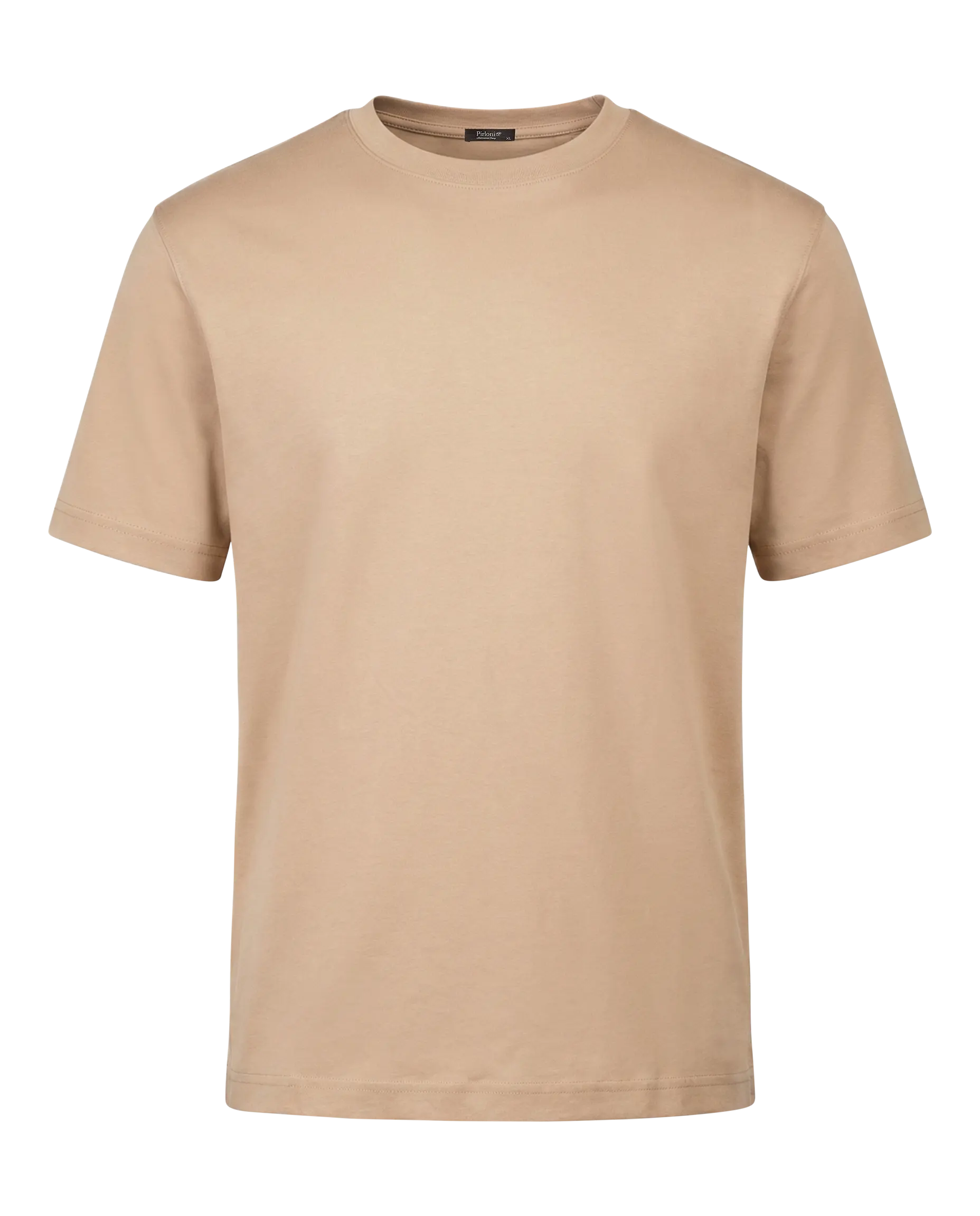 Beige t-shirt on a white background