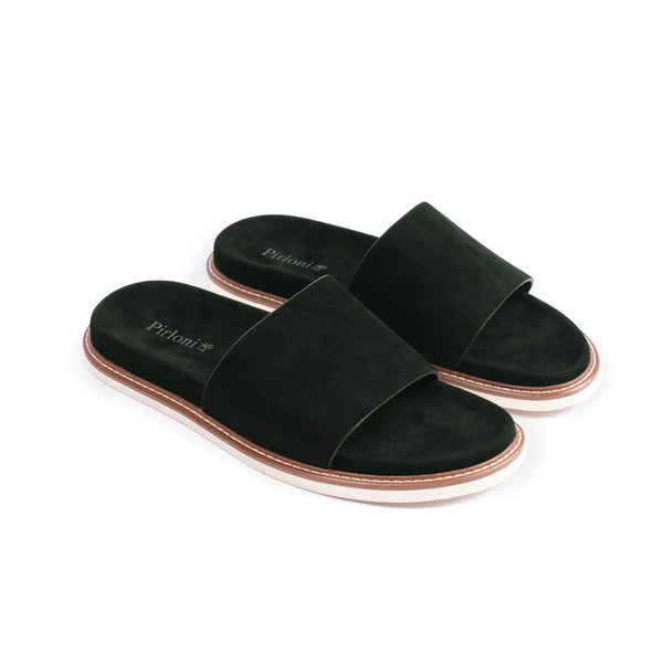 Black Pirloni Slippers for Classic Everyday Comfort
