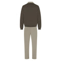 Brown riding pants with a visible brand logo on a white background