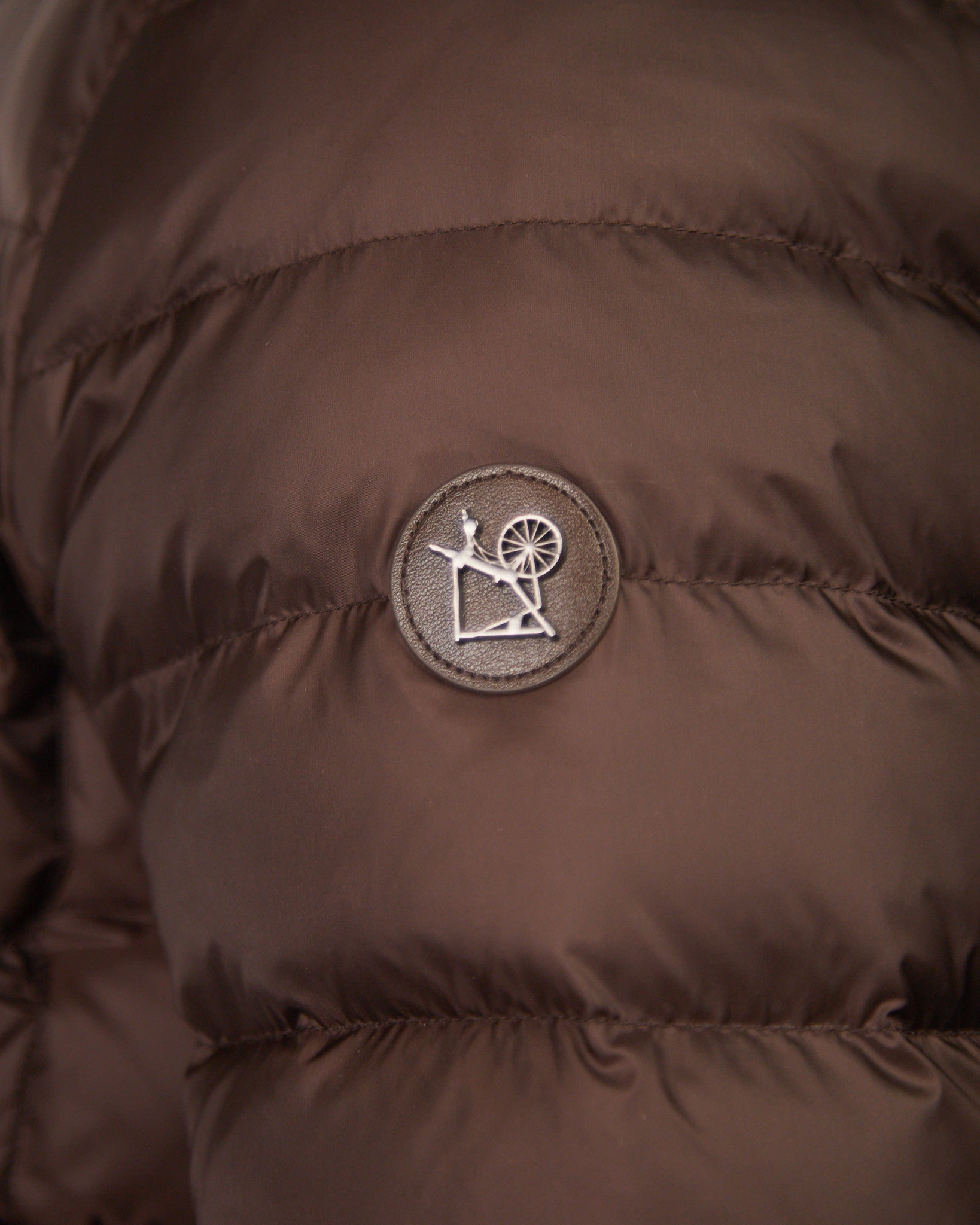 Two Tone Down Jacket Double Brown