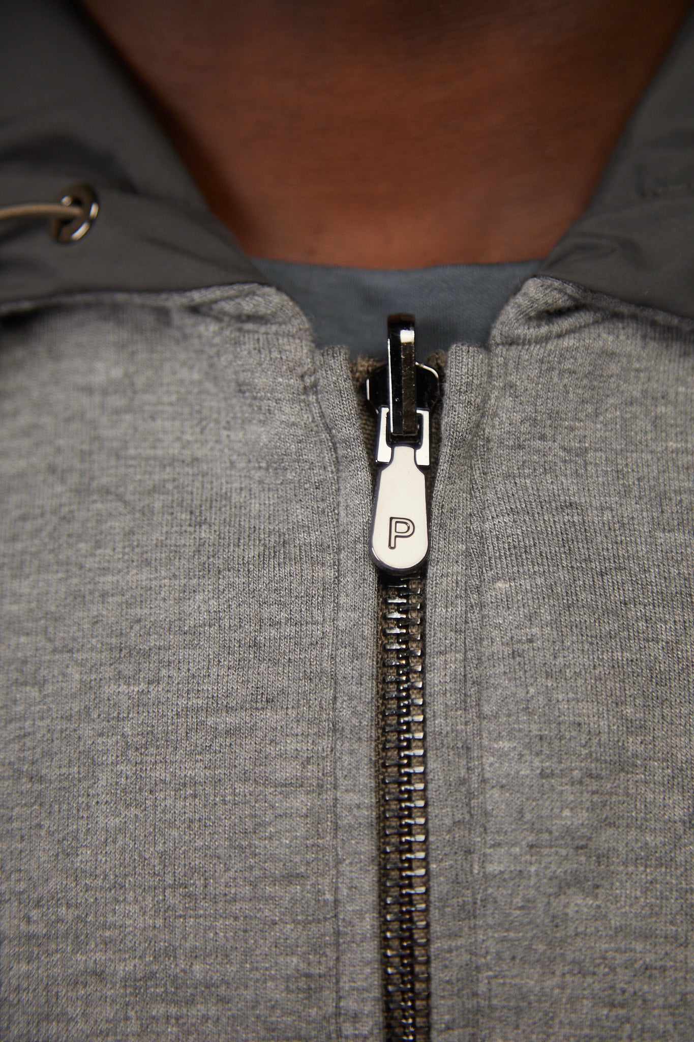 Reversible Hooded Wool City Jacket Grey Light Grey