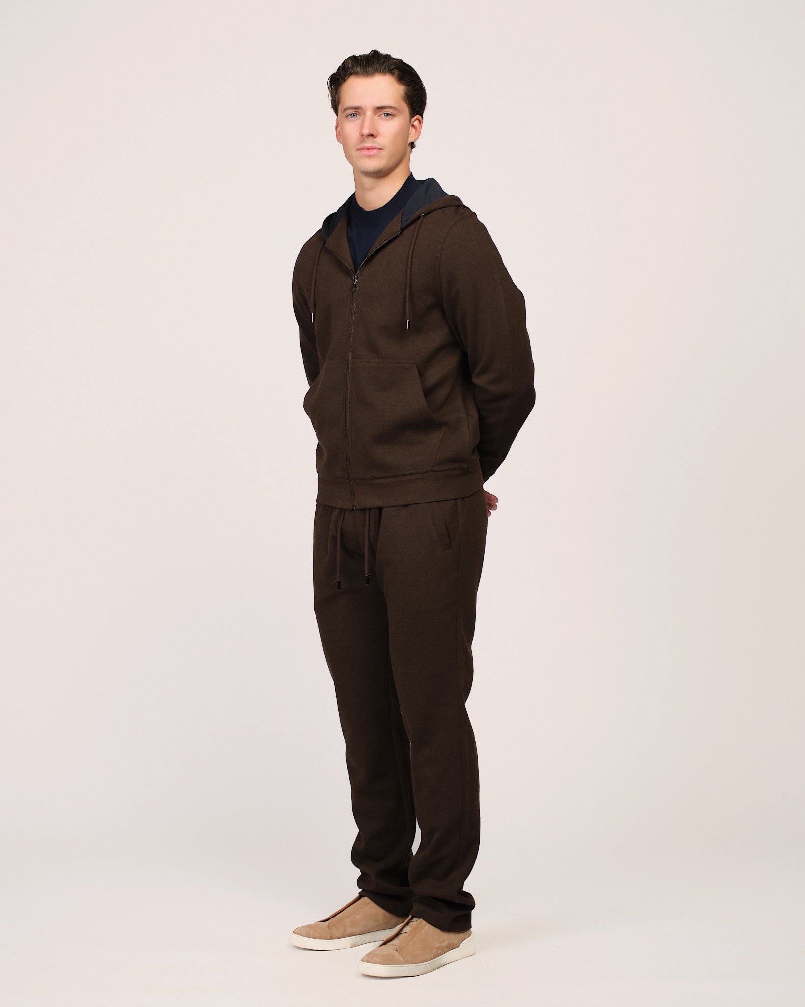 The Cashwool Jogger Set Brown