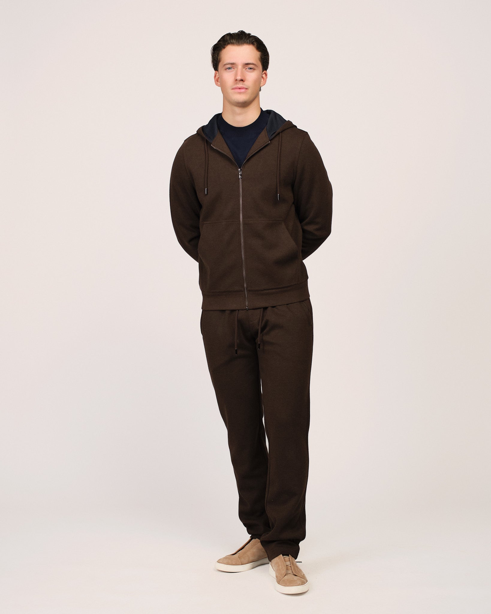 The Cashwool Jogger Set Brown