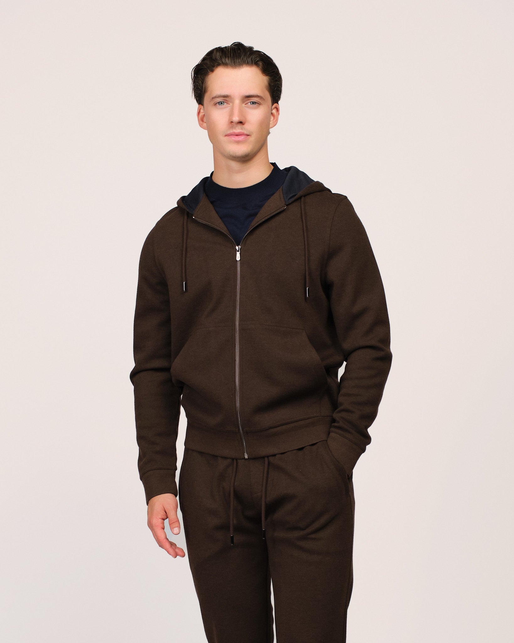 The Cashwool Jogger Set Brown