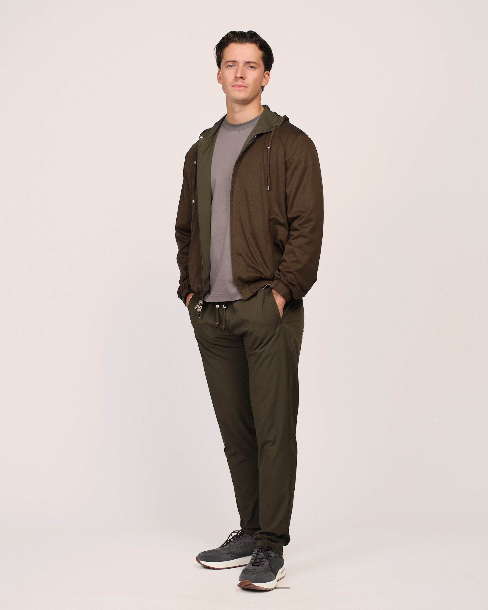 The Reversible Tech Suit Khaki Brown