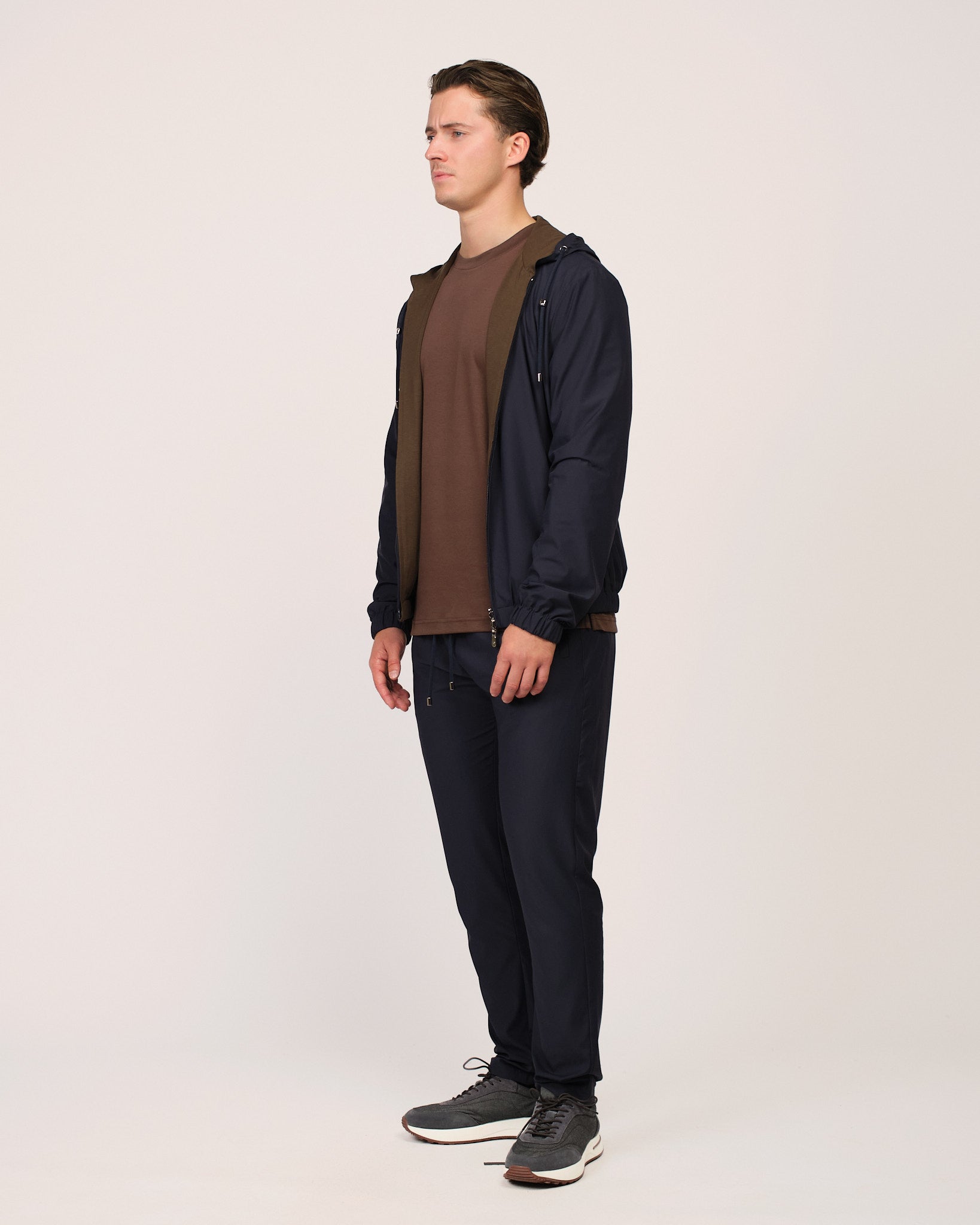 The Reversible Tech Suit Navy Brown