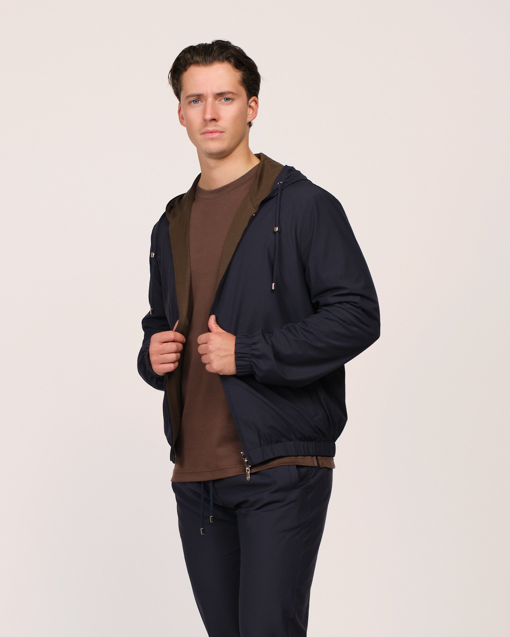 The Reversible Tech Suit Navy Brown