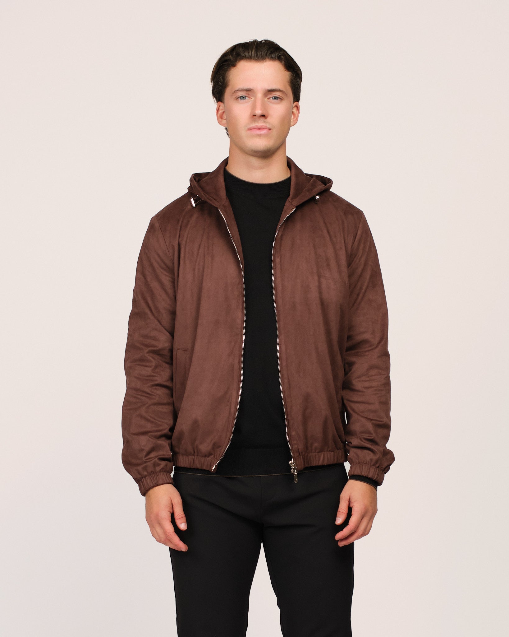 Suede Windbreaker Burgundy