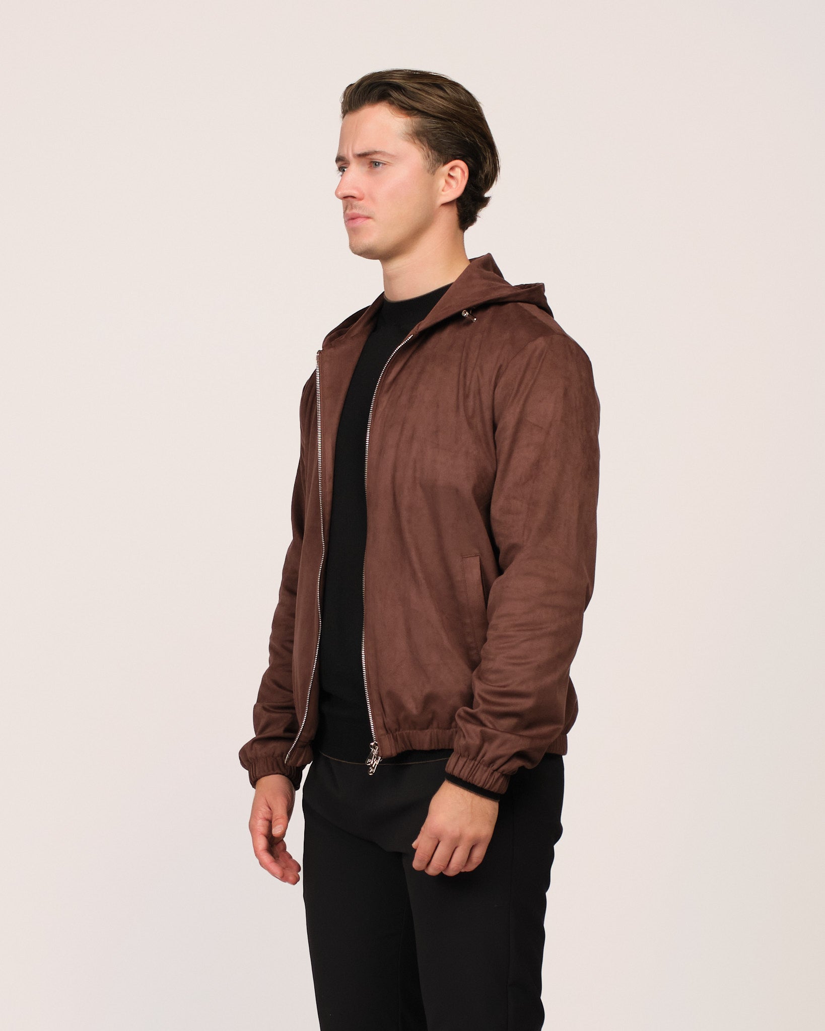 Suede Windbreaker Burgundy