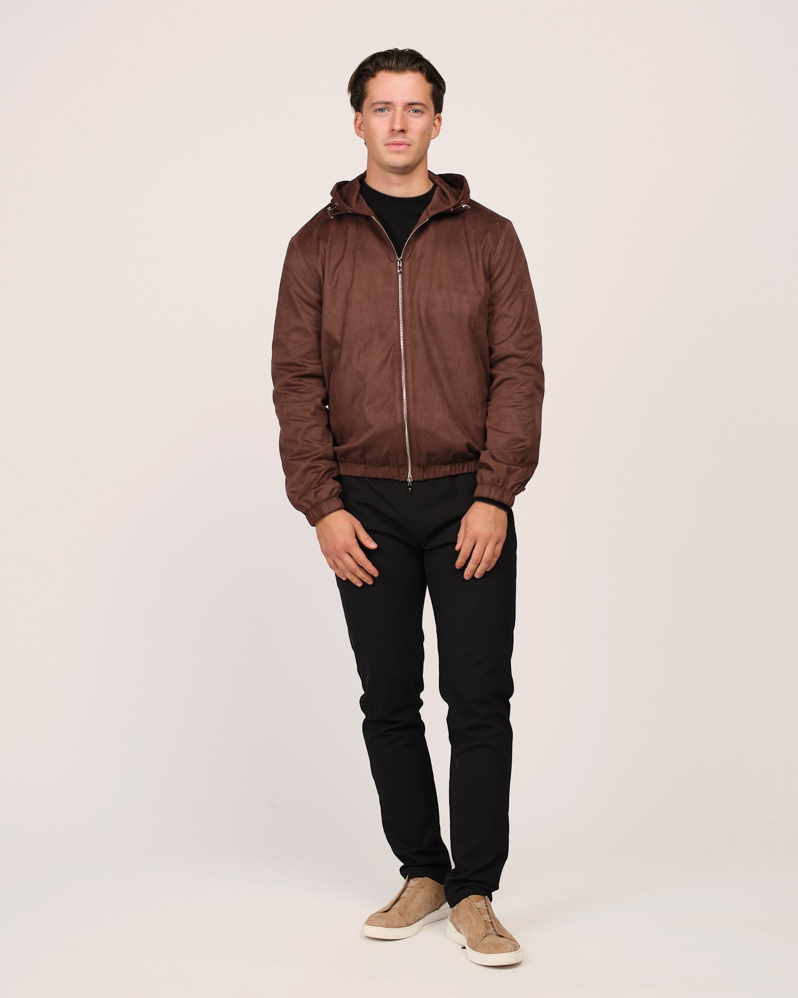 Suede Windbreaker Burgundy