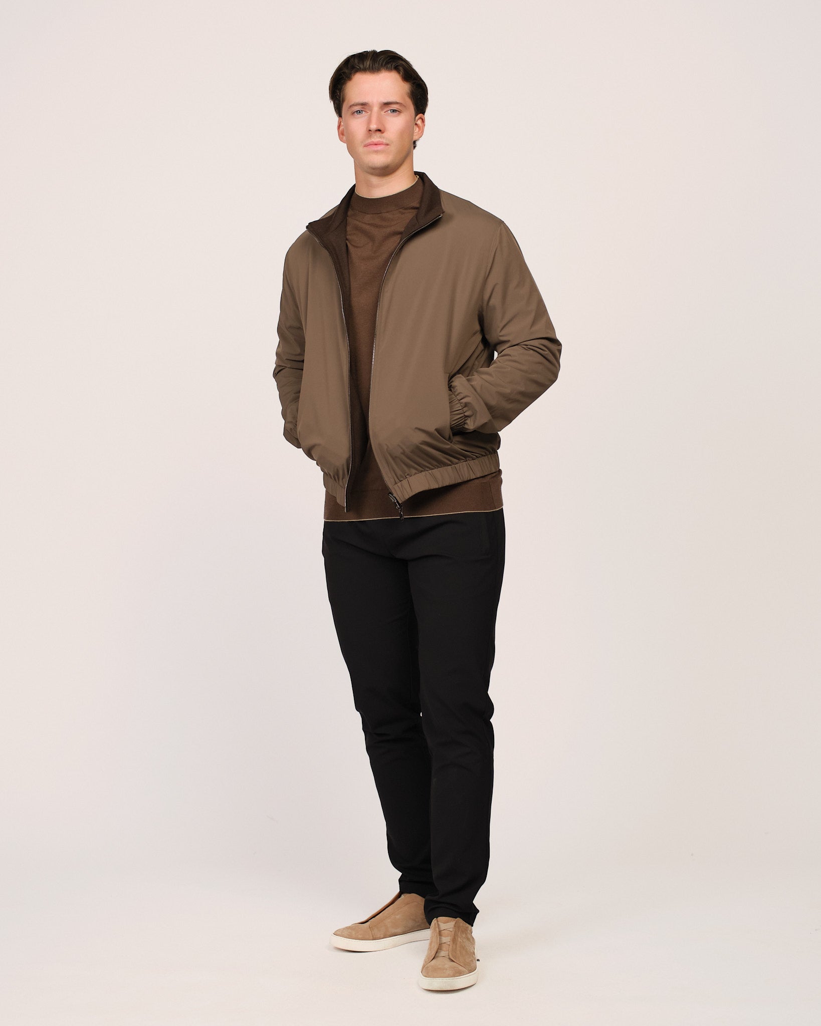 Reversible Wool City Jacket Dark Brown