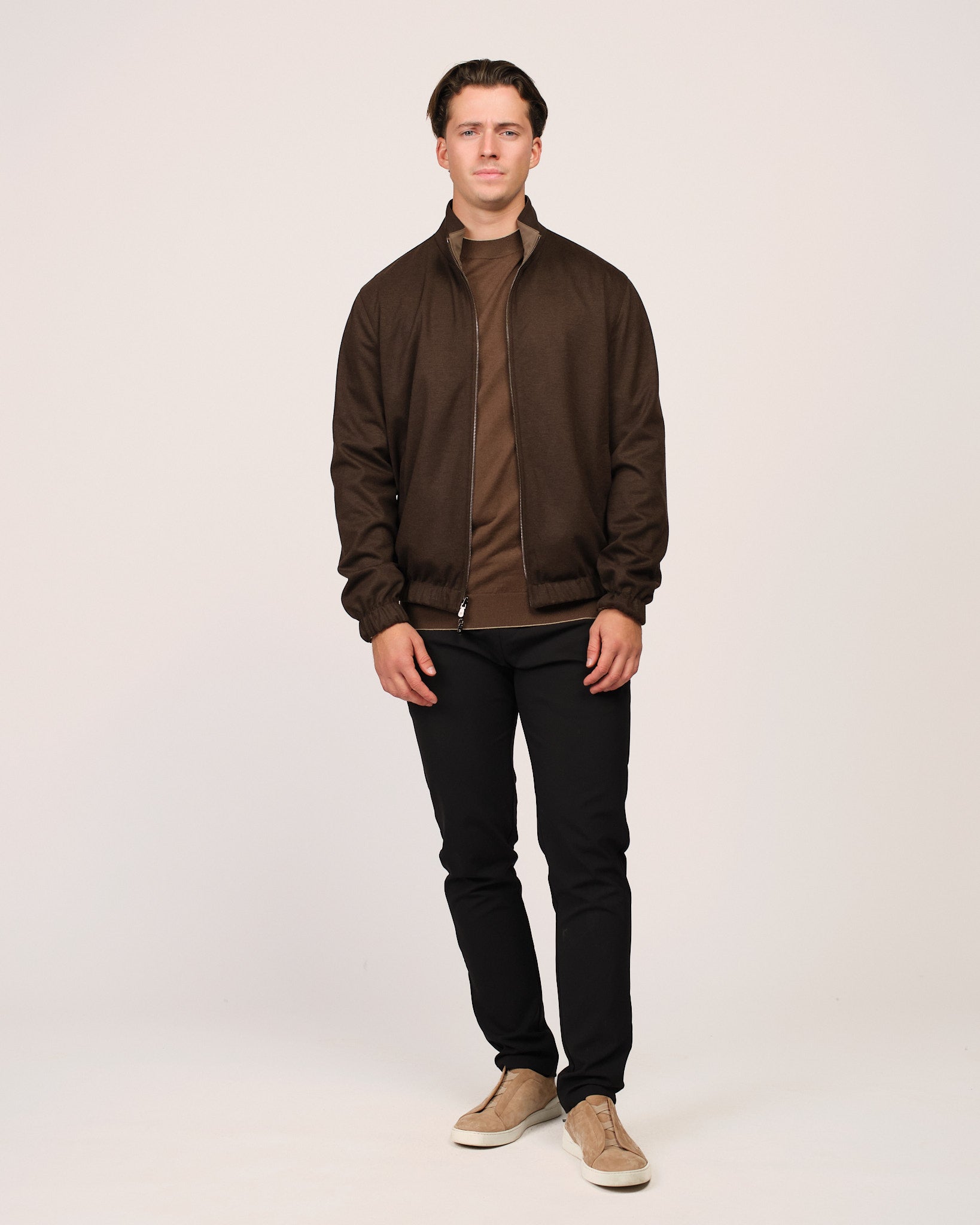 Reversible Wool City Jacket Dark Brown